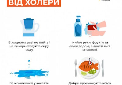 Пам’ятка для населення щодо профілактики холери!