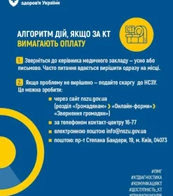 Що робити якщо за КТ вимагають оплату?