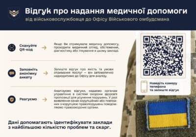 Відгук про надання медичної допомоги від військовослужбовця до Офісу військового омбудсмана