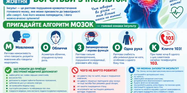 29 жовтня — Всесвітній день боротьби з інсультом